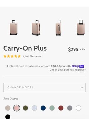 Carry-On Plus Luggage - Rose Quartz